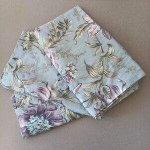 3 Dan River Pillow Shams Standard Blue Floral Cottagecore NOS Set Prairie BOHO